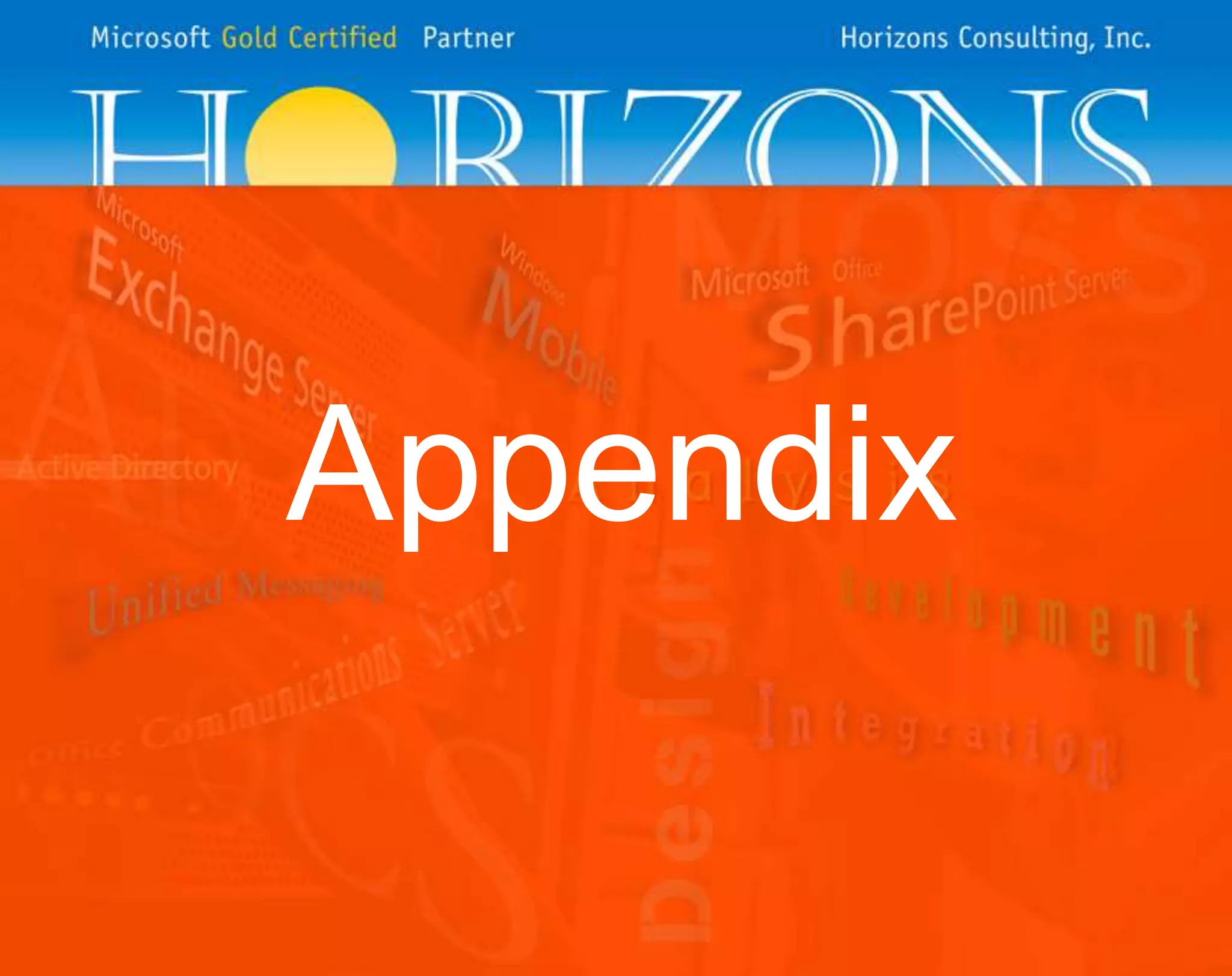 Appendix
 