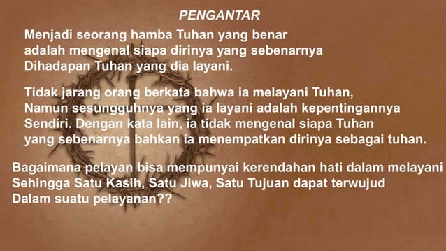 Kerendahan Hati Dalam Melayani Pptx Desktop Publishing Computer