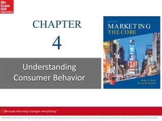 ©2020 McGraw-Hill Education. All rights reserved. Authorized only for instructor use in the classroom. No reproduction or further distribution permitted without the prior written consent of McGraw-Hill Education.
Understanding
Consumer Behavior Roger A. Kerin
Steven W. H artley
MARKETING
THE CORE
Eighth Edition
CHAPTER
4
 