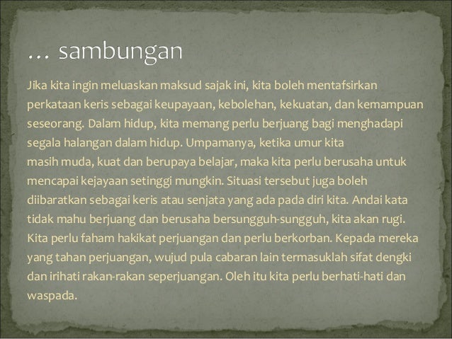 Keris Itu Masih Ditanganmu Mpp