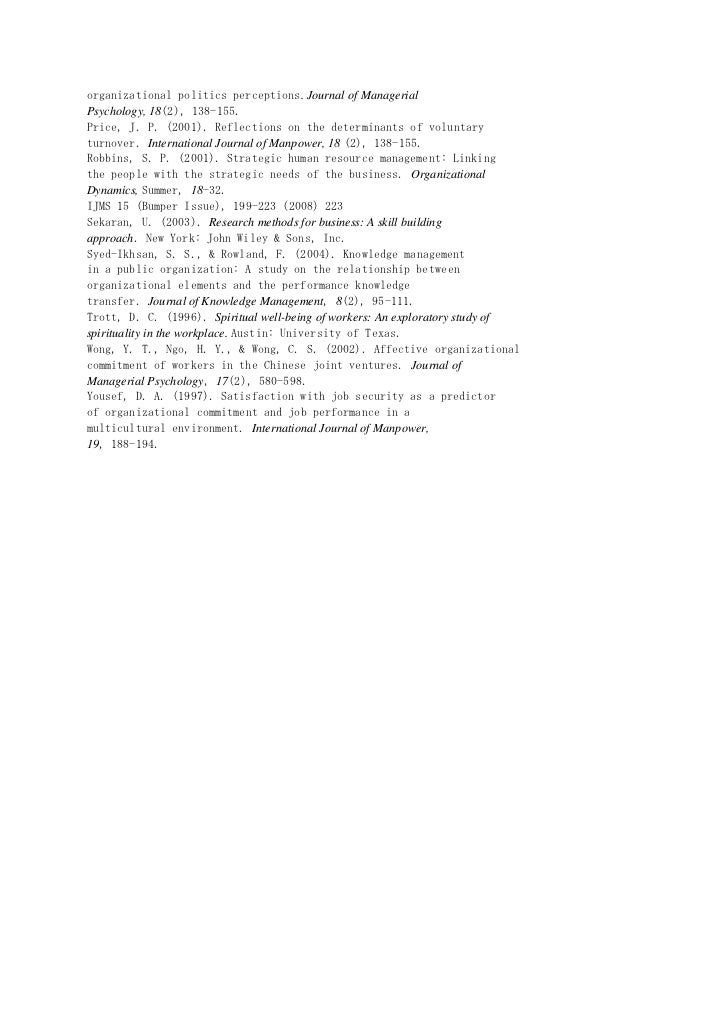 situational antecedents and outcomes of organizational politics perceptions pdf