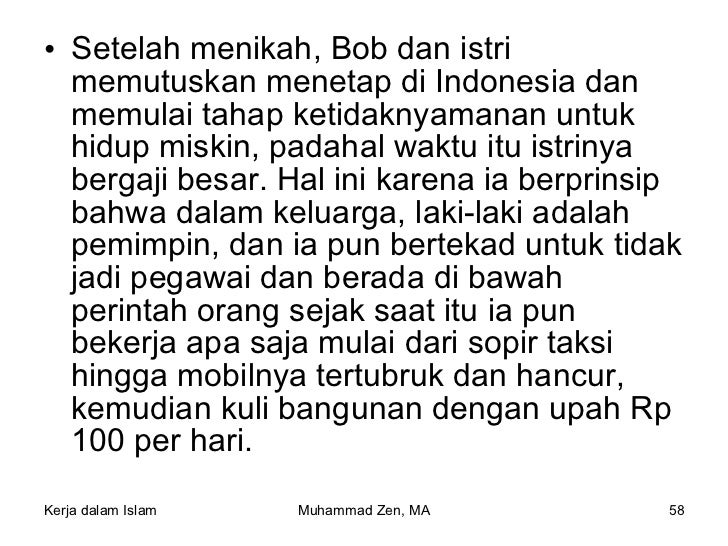 Kerja dalam islam