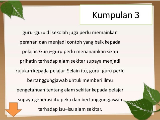 Kerja kumpulan bagaimana menghargai keindahan alam