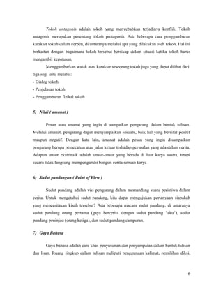 Pengenalan Menganalisis Cerpen | DOC