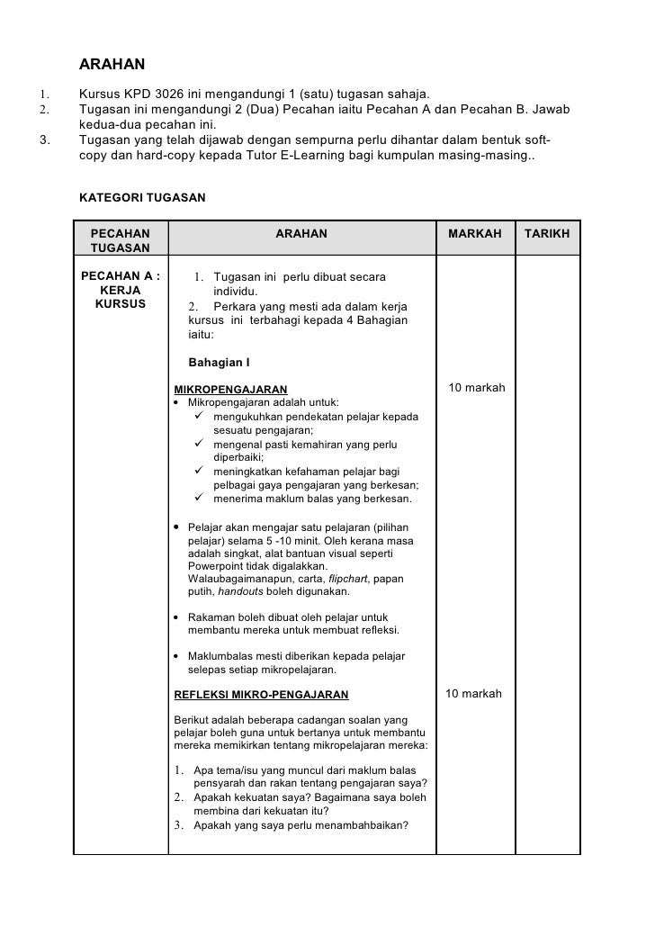 Kerja Kursus Edu 3026 Pjj Upsi