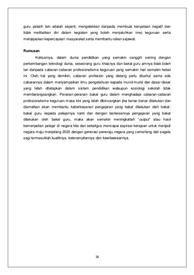 Ciri Ciri Kualiti Guru Positif Dan Implikasi Penerapan Ciri Ciri Kual