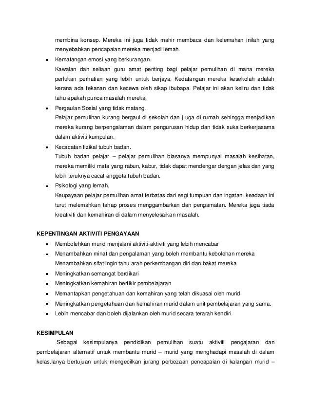 Kerja Kursus Pemulihan Dan Pengayaan Bmm3106