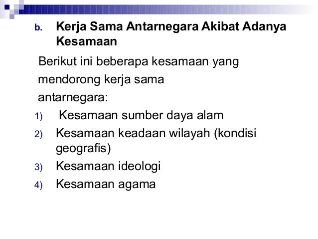 Kerjasama Ekonomi