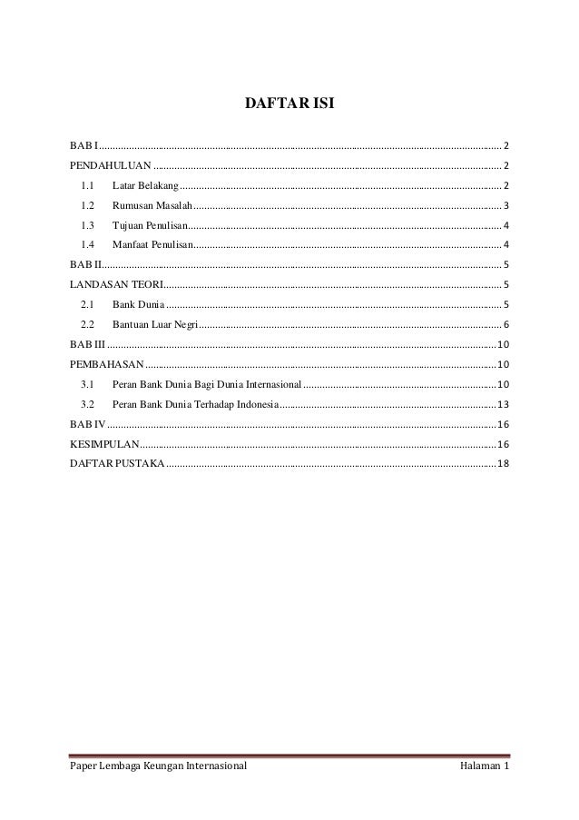 Kerjasama Indonesia Dengan Bank Dunia Serta Dampak Bagi Perekonomian