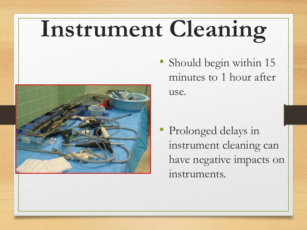 Cleaning and Disinfection of Medical Instruments
