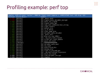 Profiling example: perf top
 