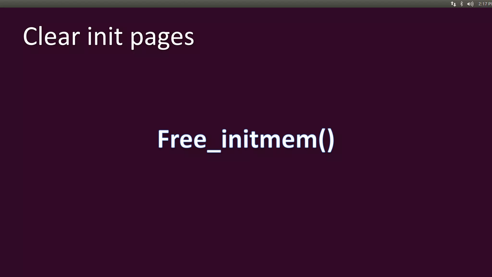 Clear init pages