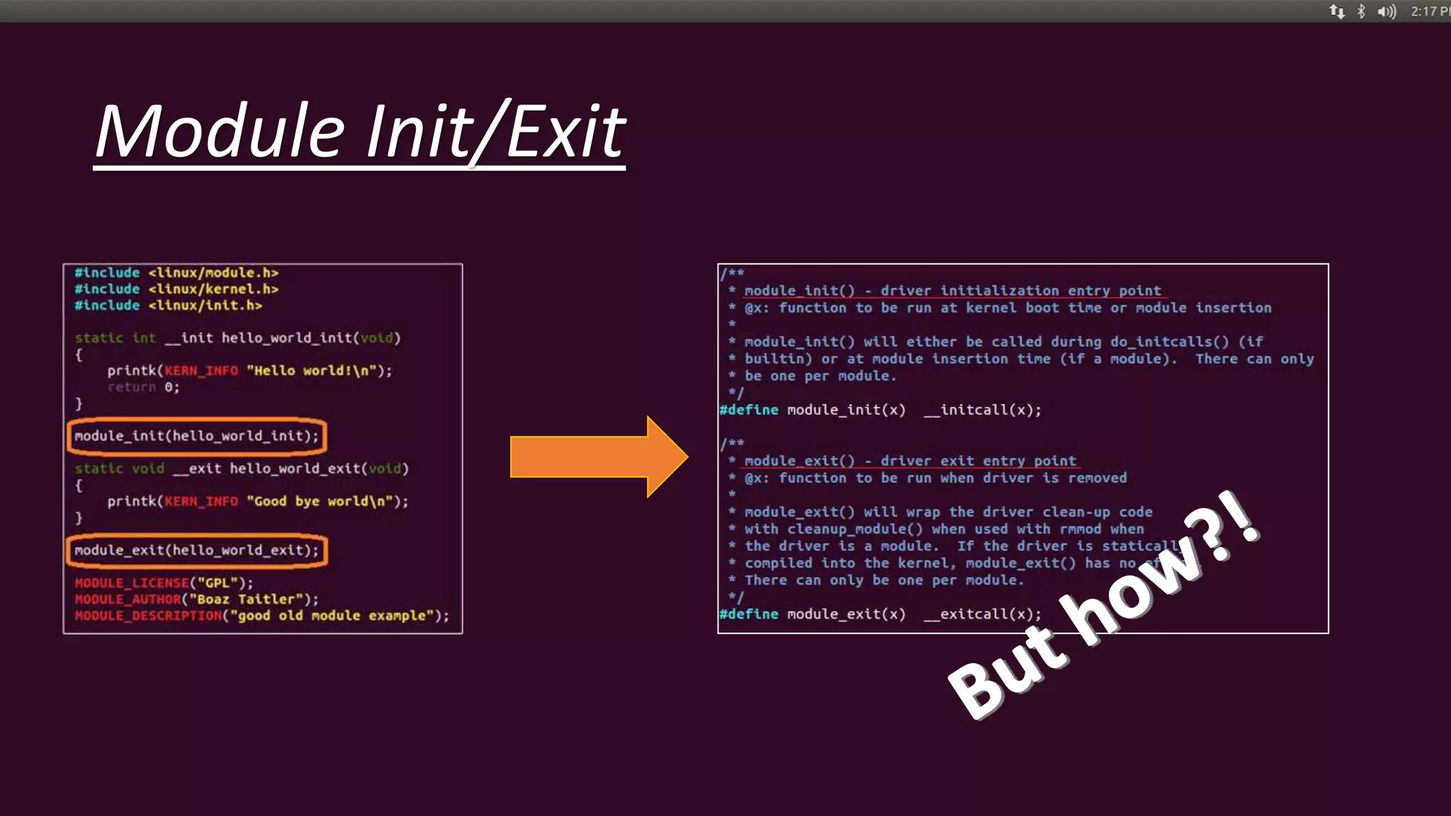 Module Init/Exit