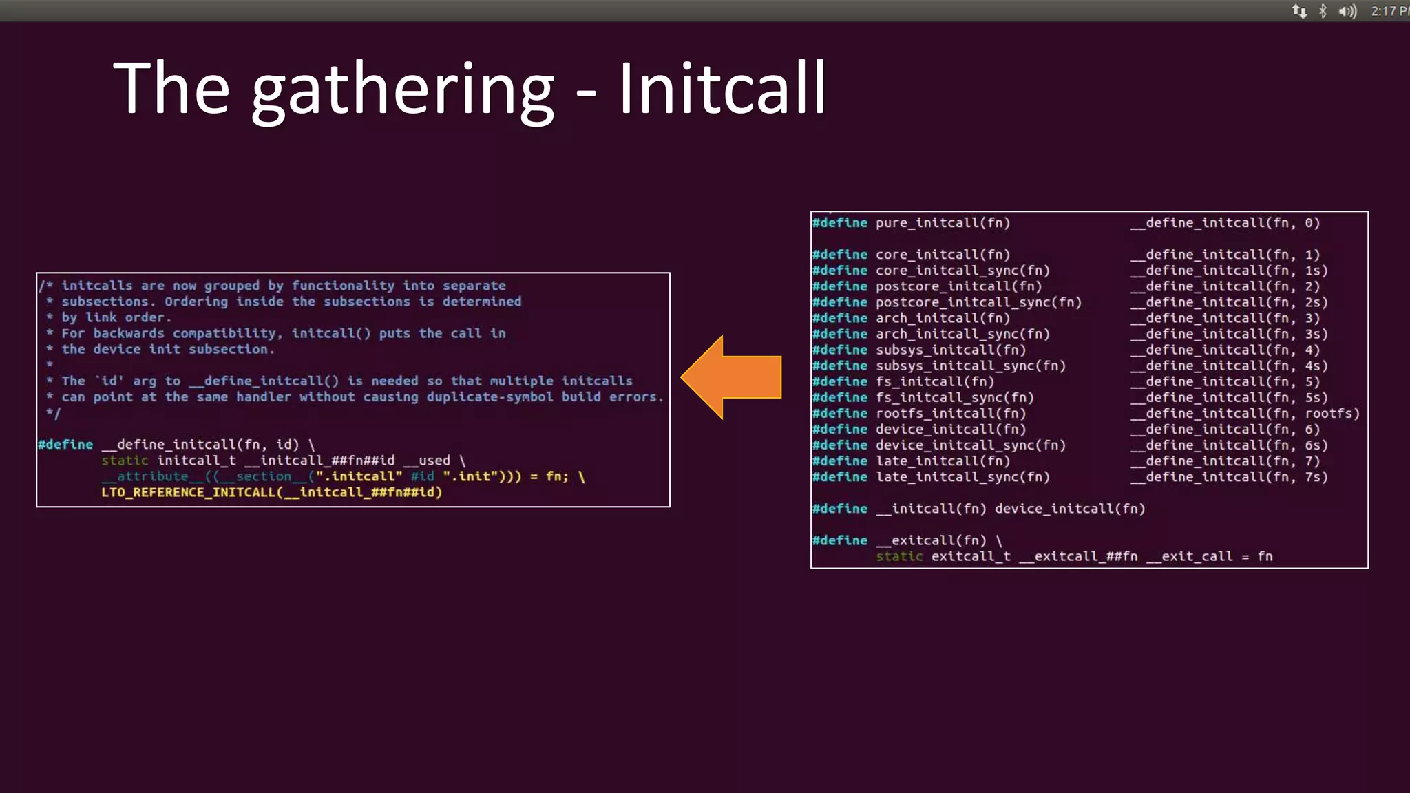 The gathering - Initcall