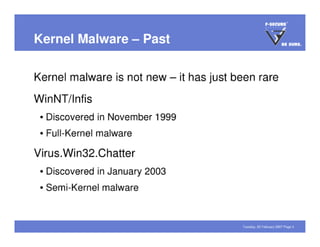 Kernel Malware - The Attack from Within | PDF