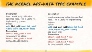 Implementation of Kernel API | PPT