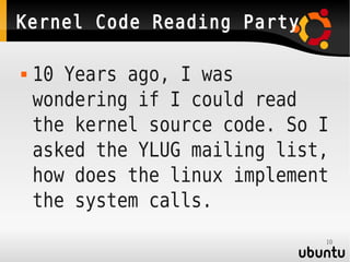 100th Kernel code reading party | PPT
