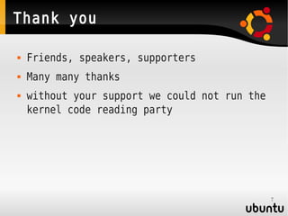 100th Kernel code reading party | PPT