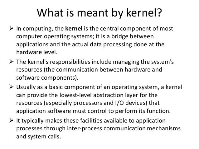 Kernel Computing Kernel Computing