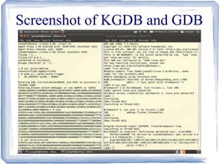 Screenshot of KGDB and GDB
 