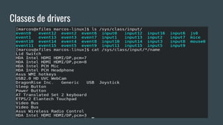 Classes de drivers
 