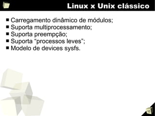 Apresentação sobre o kernel Linux v2.0