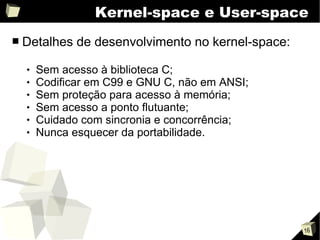 Apresentação sobre o kernel Linux v2.0