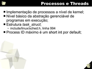Apresentação sobre o kernel Linux v2.0