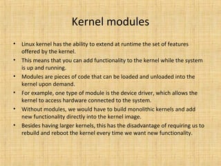 Kernel module programming | PPT