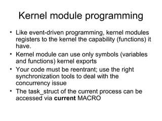 Linux kernel modules | PPT