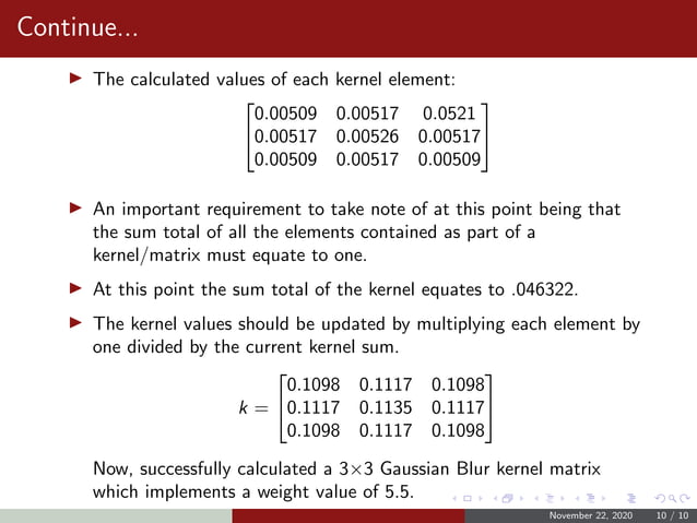 Kernels in convolution | PPT