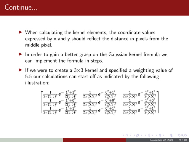 Kernels in convolution | PPT