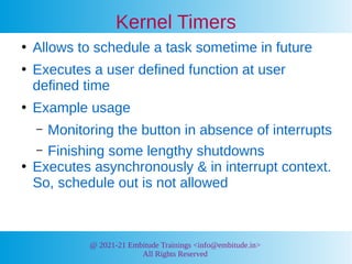 Kernel Timing Management | PDF