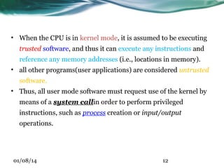Kernel vs User Mode In Operating Systems | PDF