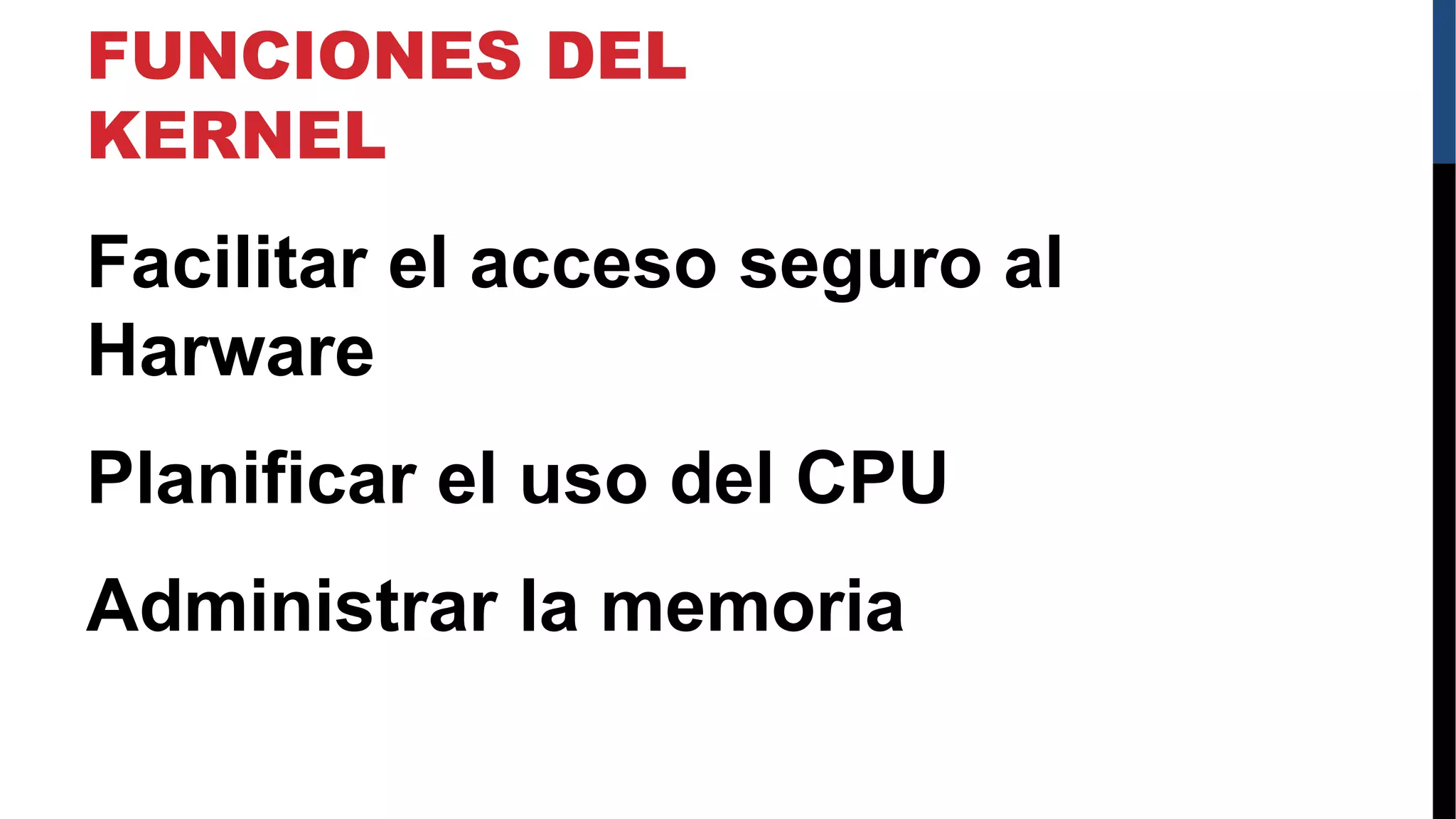Kernel y shell tipos | PPTX