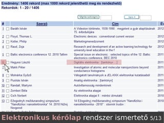 Elektronikus kérőlap ismertető
