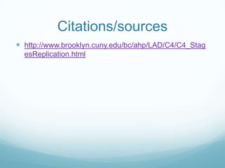 Citations/sources
 http://www.brooklyn.cuny.edu/bc/ahp/LAD/C4/C4_Stag
esReplication.html

 