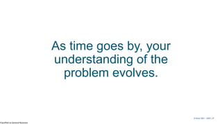 Classified as General Business
© Kerry 2023 | 27
As time goes by, your
understanding of the
problem evolves.
© Kerry 2021 - 2023 | 27
 