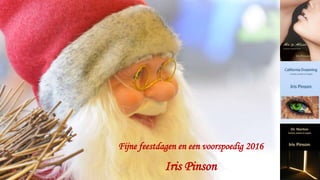 Fijne feestdagen en een voorspoedig 2016
Iris Pinson
 