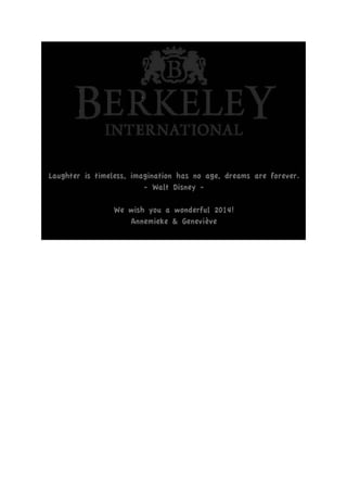 Berkeley International Belgium wishes you a wonderful 2014!