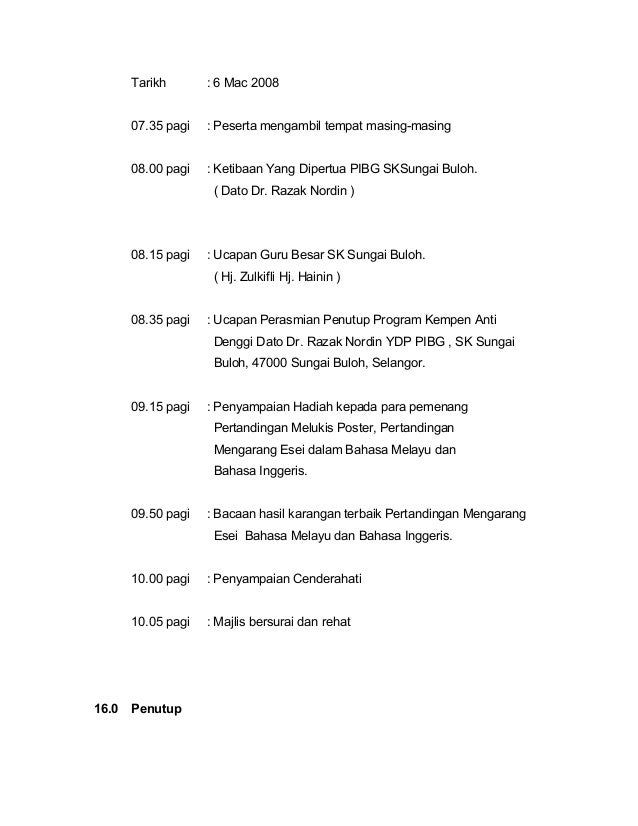 Kertas kerja minggu anti denggi