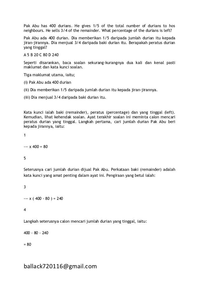 Kertas MATHS 1/2 teknik menjawab