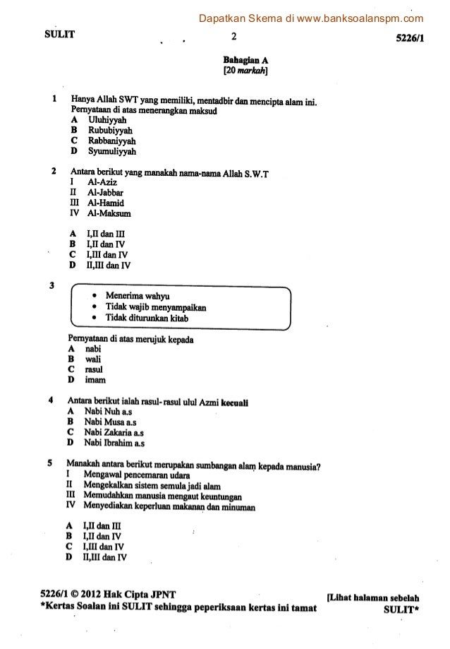 Kertas 1 pep pertengahan tahun ting 4 terengganu 2012 soalan