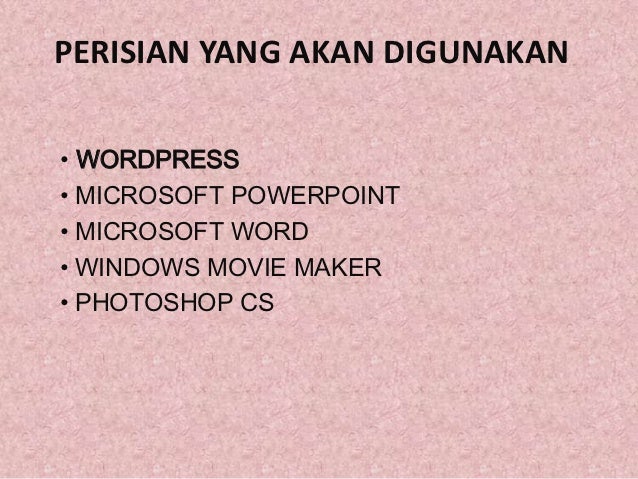 Kertas cadangan pembangunan projek Blog