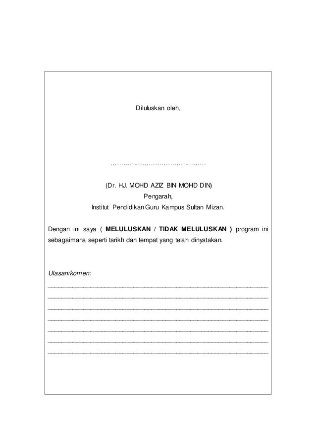 Surat Makluman Ibu Bapa Tentang Perkhemahan