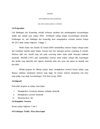 Kertas kerja ceramah motivasi tn hj shah | DOCX
