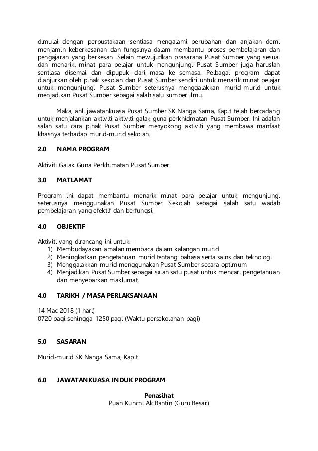 Kertas Kerja Galak Guna Pss 2018
