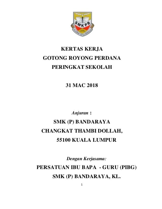 Kertas Kerja Gotong Royong