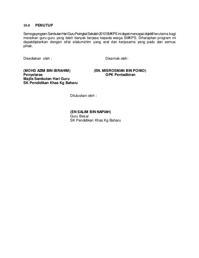 kertas kerja hari guru kertas kerja hari guru