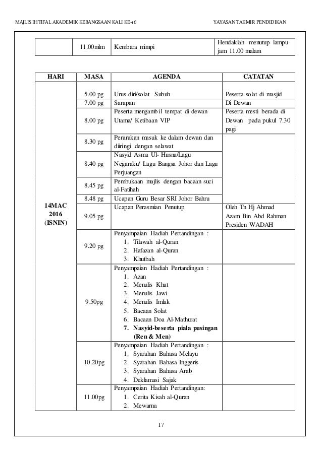Kertas kerja ihtifal akademik 2016 ytp